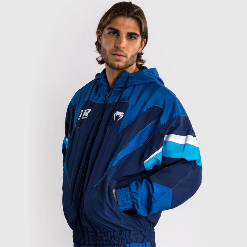 X Top Rank Original Kapuzen-Trainingsanzug Jacke Marineblau