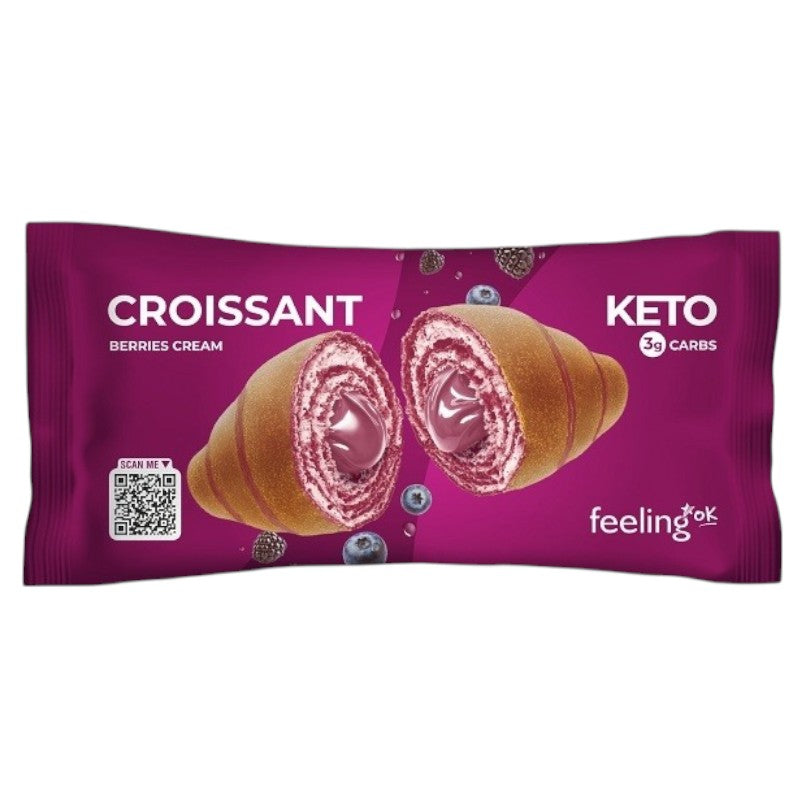 Croissant marbré fourré à la crème fruits des bois